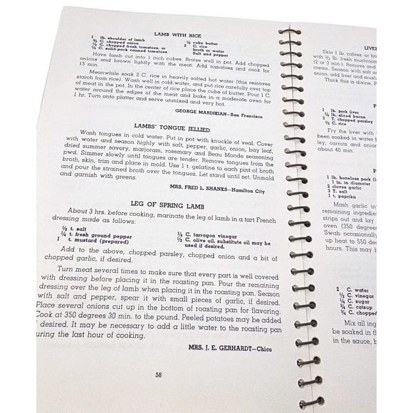 Four'N Twenty Blackbirds California Game Cookery Ringbound Community Cookbook - Picture 10 of 16